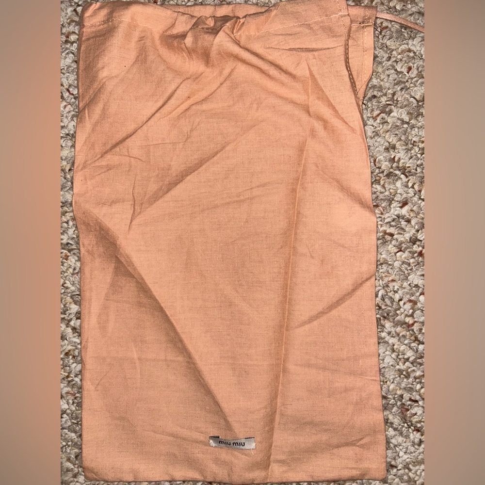 Miu Miu Peach Drawstring Bag